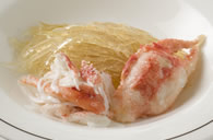 Premier shark's fin & crabmeat served with a clear broth