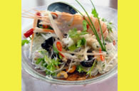 Yam Un Sen, fresh seafood and starch noodle salad