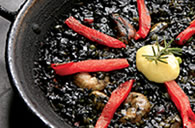 Paella with squid